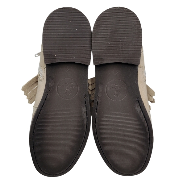 Marc Joseph | NIB Green Point Light Grey Nubuck Fringe Leather Ankle Booties 1 - Picture 14 of 14